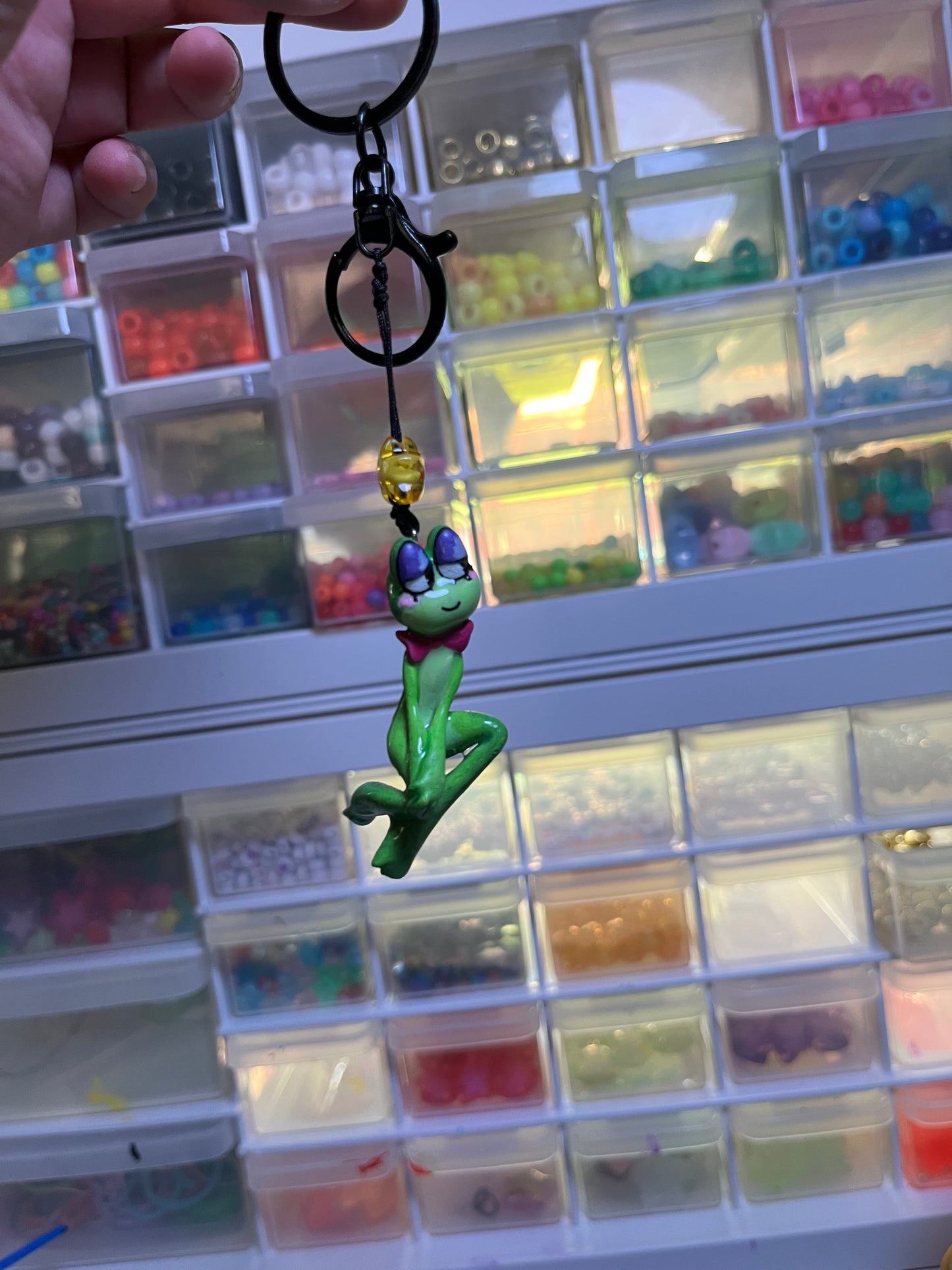 Simple Ribbit the frog Keychain